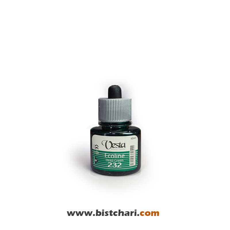 رنگ اکولین رنگ Deep green کد 232 حجم 40 ml برند وستا Vesta