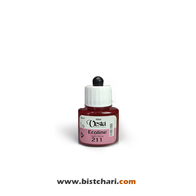 رنگ اکولین رنگ Light rose کد 211 حجم 40 ml برند وستا Vesta