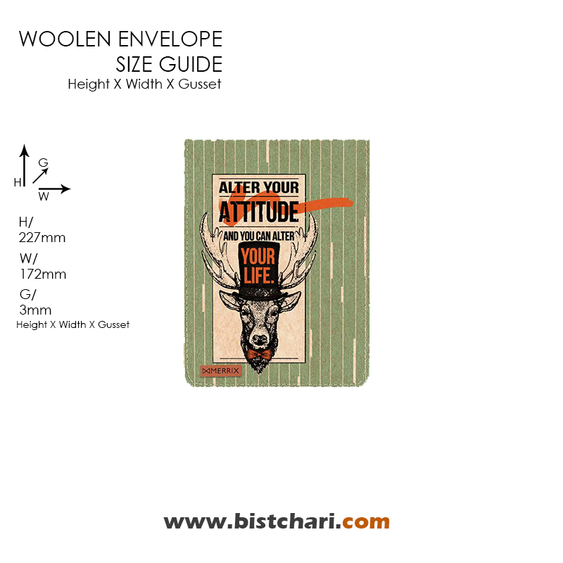 پاکت نامه نمدی (Woolen envelope) سایز 05 برند مریکس Merrix