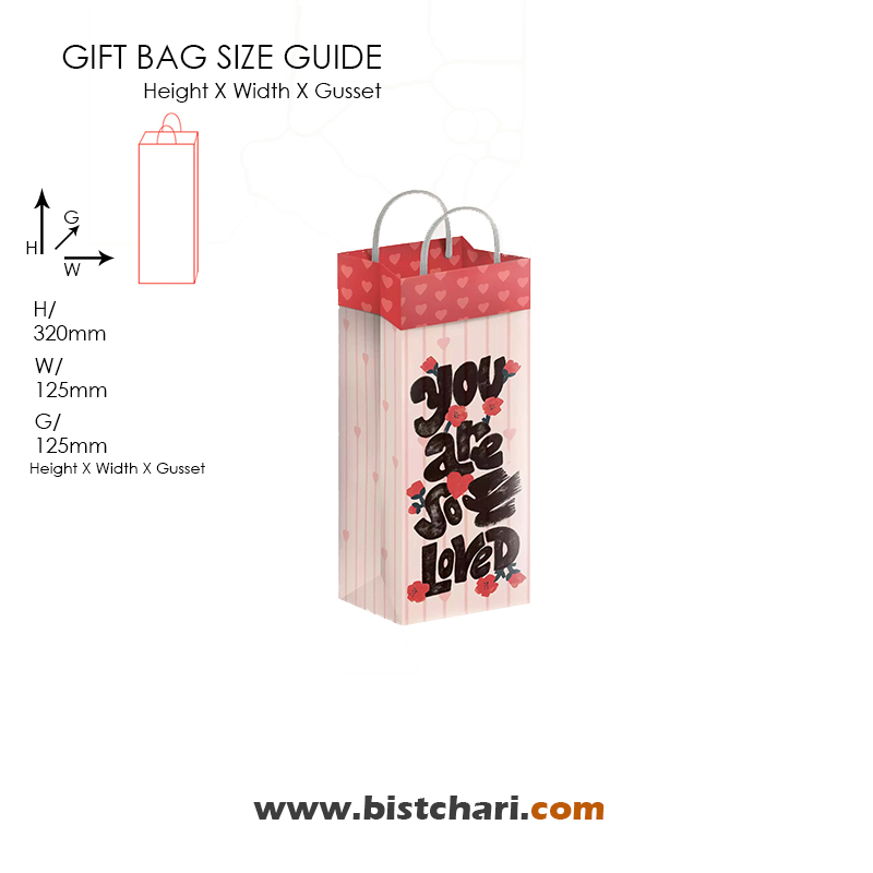 فولدی بگ (گیفت بگ) طرح دار سایز 15 برند مریکس Merrix