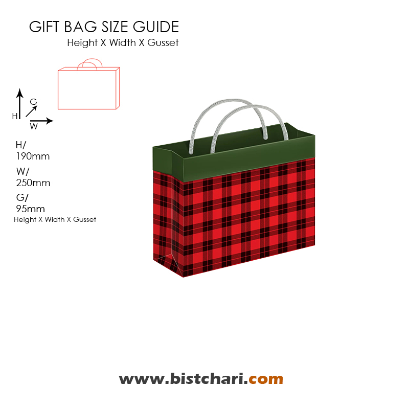 فولدی بگ (گیفت بگ) طرح دار سایز 7 برند مریکس Merrix