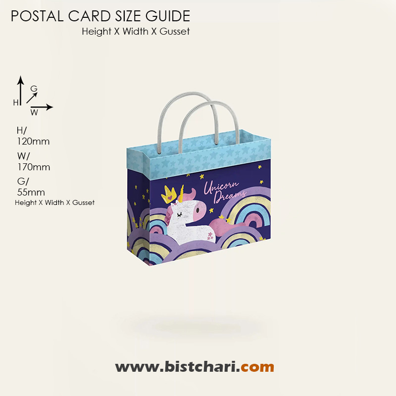 فولدی بگ (گیفت بگ) طرح دار سایز 6 برند مریکس Merrix