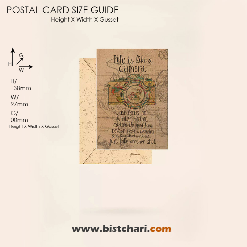 کارت پستال (Classic postal card) طرح دار سایز 06 برند مریکس Merrix