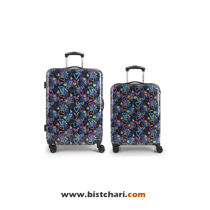 چمدان مسافرتی ست 2 تایی طرح دار مدل Tizas برند گابل Gabol