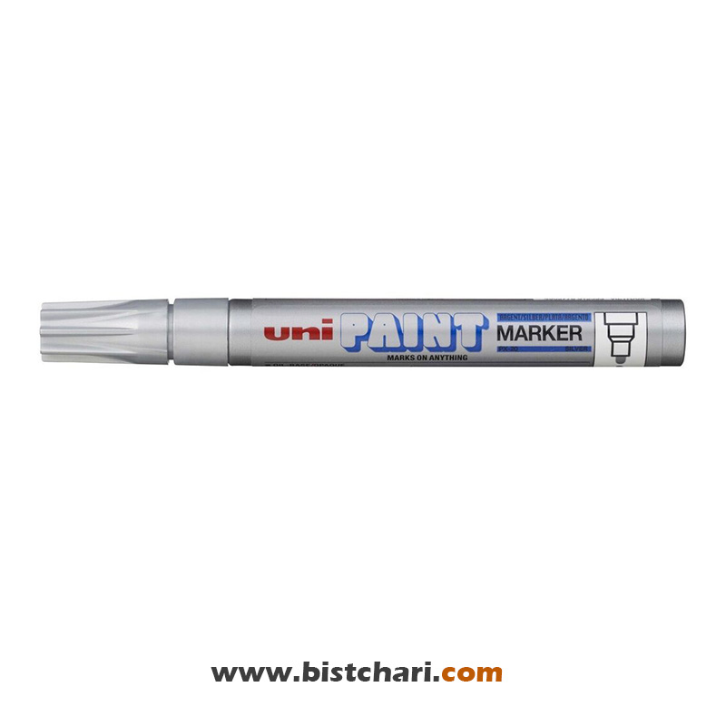 ماژیک پرمننت نقره ای مدل Uni Paint marker برند یونی بال Uni ball