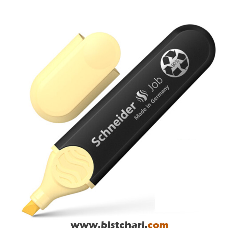 ماژیک هایلایتر رنگ زرد پاستلی مدل Job برند اشنایدر Schneider
