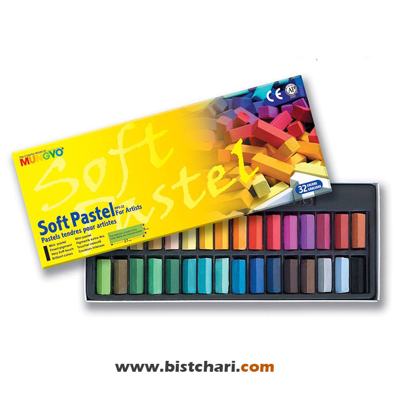 مینی پاستل گچی 32 رنگ مدل Pastel tenders pour artistes برند مانگیو Mungyo