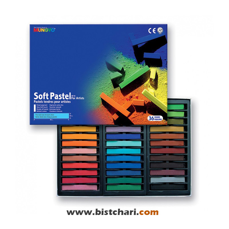 پاستل گچی 36 رنگ مدل Pastel tenders pour artistes برند مانگیو Mungyo