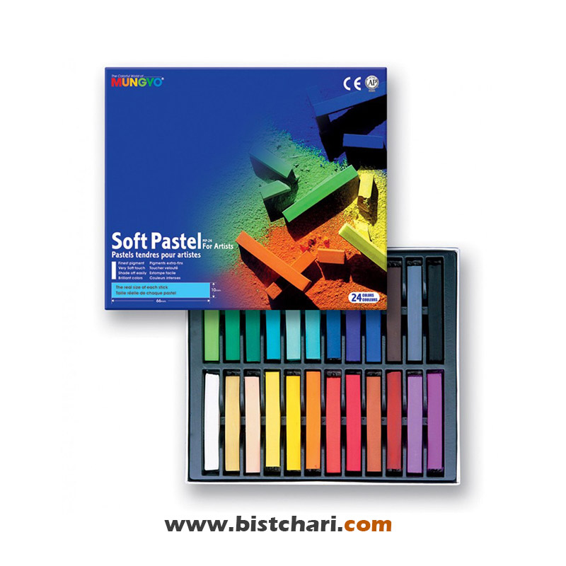 پاستل گچی 24 رنگ مدل Pastel tenders pour artistes برند مانگیو Mungyo