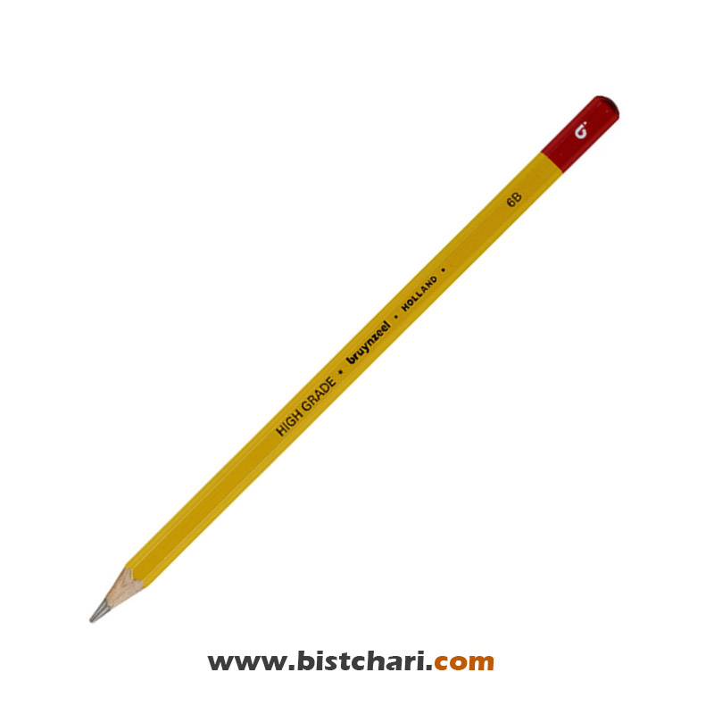 مداد طراحی 6B مدل Graphite pencils برند برونزیل Bruynzeel