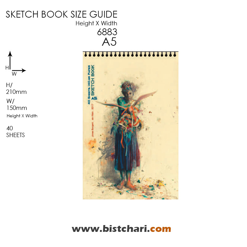 دفتر طراحی 40 برگ 140 گرم A5 برند لاین نوت Line note