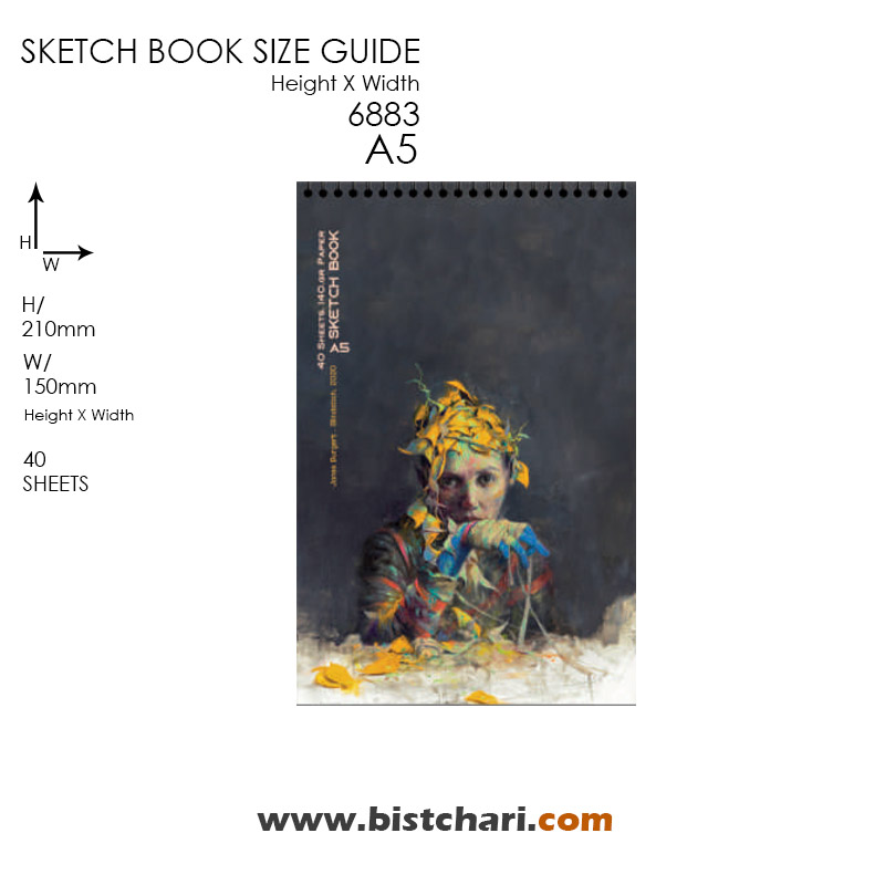 دفتر طراحی 40 برگ 140 گرم A5 برند لاین نوت Line note