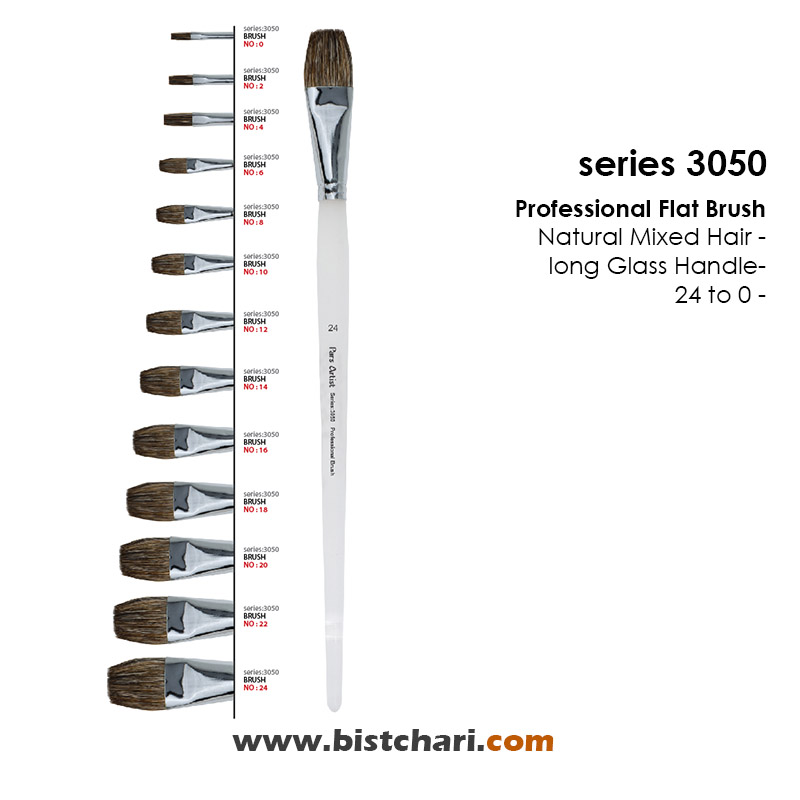 قلمو تخت با موی ترکیبی طبیعی سری 3050 برند پارس آرتیست Pars Artist