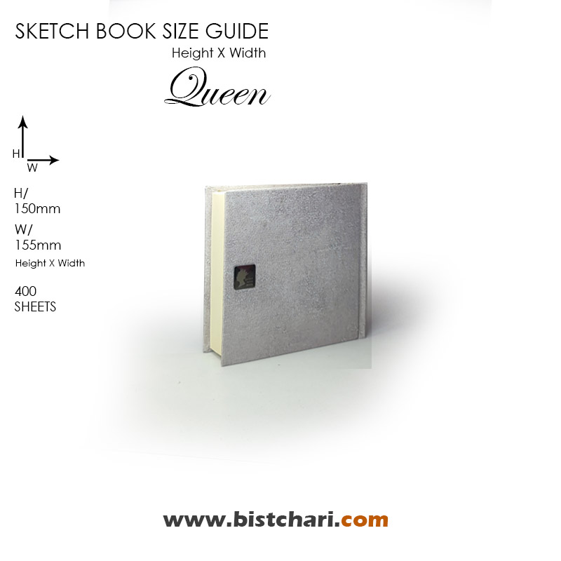 دفتر خشتی کوچک 204 برگ بدون خط مدل کویین Queen برند لاین نوت Line Note