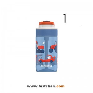 قمقمه طلقی نی دار بچگانه حجم 400 ml مدل Lagoon برند کامبوکا Kambukka