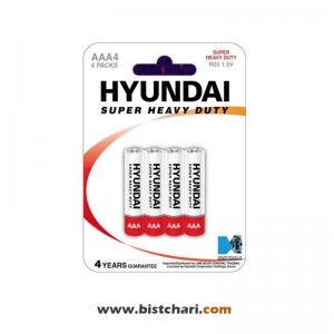 باتری نیم قلمی مدل Super Heavy Duty (R03 1.5V) برند هیوندای Hyundai