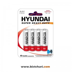 باتری قلمی مدل  (R6 1.5V) Super Heavy Duty برند هیوندای Hyundai
