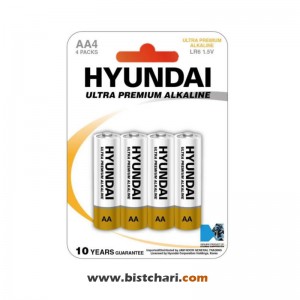 باتری قلمی مدل (LR6 1.5V) Ultra Premium Alkaline  برند هیوندای Hyundai