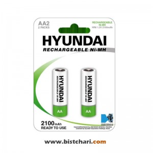 باتری قلمی شارژی مدل (HR6 1.2V 2100mAh) Rechargeable Ni-MH برند هیوندای Hyundai
