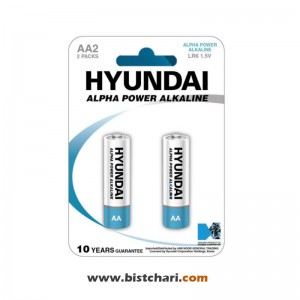 باتری قلمی مدل (LR6 1.5V) Alpha Power Alkaline  برند هیوندای Hyundai