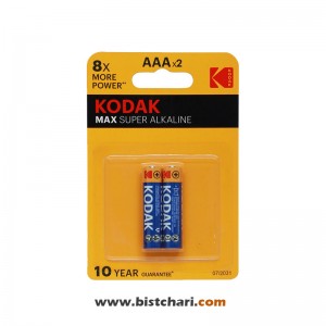 باتری نیم قلمی مدل (AAA) Max Super Alkaline برند کداک Kodak