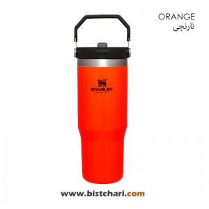 قمقمه دوجداره نی دار 880ml مدل Flip Straw Tumbler برند استنلی Stanley