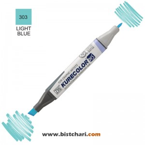 ماژیک راندو دو سر مدل Zig کد Light Blue) 303) برند کیورکالر KureColor