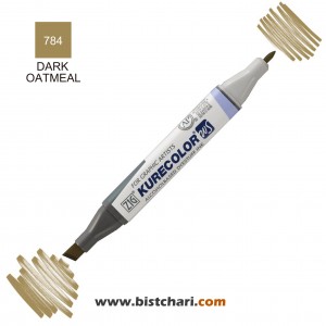 ماژیک راندو دو سر مدل Zig کد Dark Oatmeal) 784) برند کیورکالر KureColor