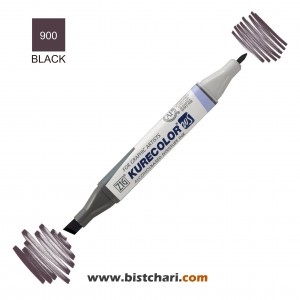 ماژیک راندو دو سر مدل Zig کد Black) 900) برند کیورکالر KureColor