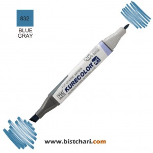 ماژیک راندو دو سر مدل Zig کد 832 (Blue Gray) برند کیورکالر KureColor