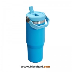 قمقمه دوجداره نی دار 880ml مدل Flip Straw Tumbler برند استنلی Stanley