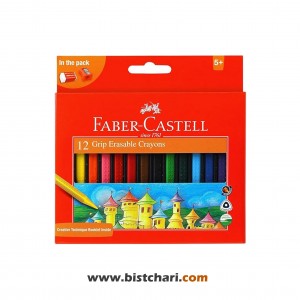 پاستل روغنی پاک شو 12 رنگ مدل Grip کد 122912 برند فابرکاستل Faber Castell