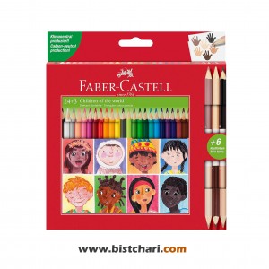 مداد رنگی 3+24 رنگ مدل Children Of The World کد 511515 برند فابر کاستل Faber Castell