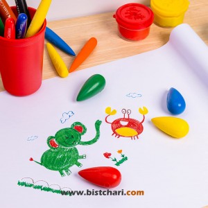 پاستل روغنی مُشتی 4 عددی کد 122704 برند فابر کاستل Faber Castell