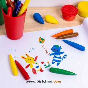 پاستل روغنی 6 عددی مدل First Grip کد 122706 برند فابر کاستل Faber Castell