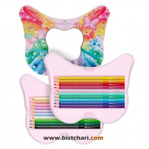 مداد رنگی 20 رنگ مدل Sparkle طرح Butterfly کد 201971 برند فابر کاستل Faber Castell