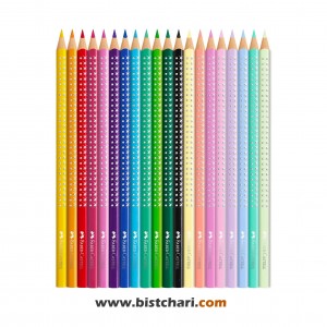 مداد رنگی 20 رنگ مدل Sparkle طرح Butterfly کد 201971 برند فابر کاستل Faber Castell