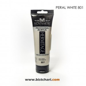 رنگ اکریلیک 100ml کد 801 (Pearl White) برند مونمارت Montmartre