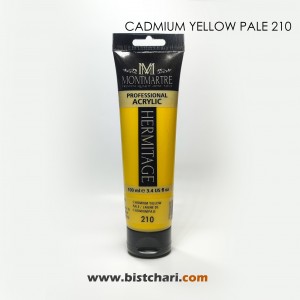 رنگ اکریلیک 100ml کد 210 (Cadmium Yellow Pale) برند مونمارت Montmartre
