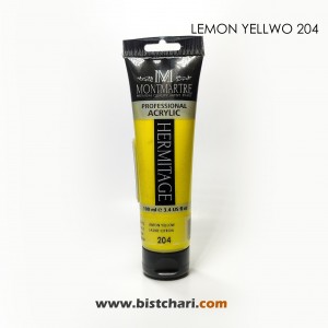 رنگ اکریلیک 100ml کد 204 (Lemon Yellow) برند مونمارت Montmartre