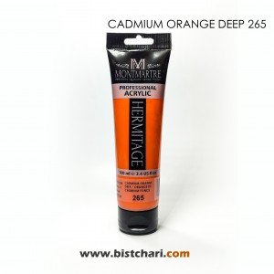 رنگ اکریلیک 100ml کد 265 (Cadmium Orange Deep) برند مونمارت Montmartre