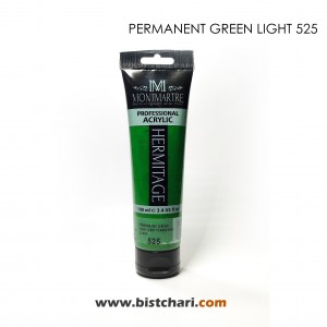 رنگ اکریلیک 100ml کد 525 (Permanent Green Light) برند مونمارت Montmartre
