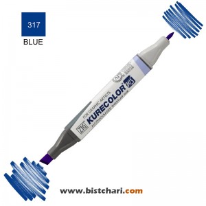 ماژیک راندو دو سر مدل Zig کد Blue) 317) برند کیورکالر KureColor