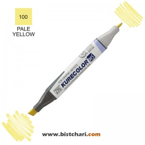 ماژیک راندو دو سر مدل Zig کد Pale Yellow) 100) برند کیورکالر KureColor