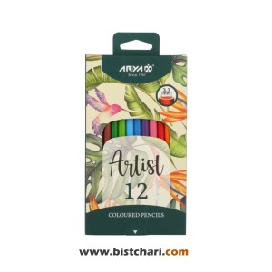مداد رنگی 12 رنگ مدل Artist کد 3601 برند آریا Arya