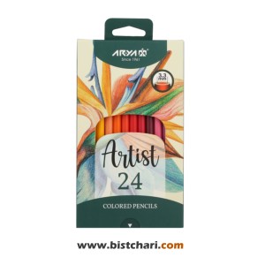 مداد رنگی 24 رنگ مدل Artist کد 3602 برند آریا Arya