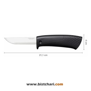 کارد دارای چاقوتیزکن مدل Builder&#39;s knife with sharpener کد 1023617 برند فیسکارس Fiskars