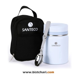 فلاسک غذا دوجداره کیف دار 500 میلی لیتر مدل Koge برند سانتکو Santeco