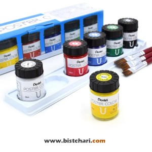 گواش 6 رنگ مدل WPU2-6 برند پنتل Pentel