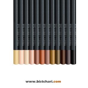 مداد رنگی 12 رنگ Black Edition مدل رنگ پوست Skin Tones کد 116414 برند فابر کاستل Faber Castell